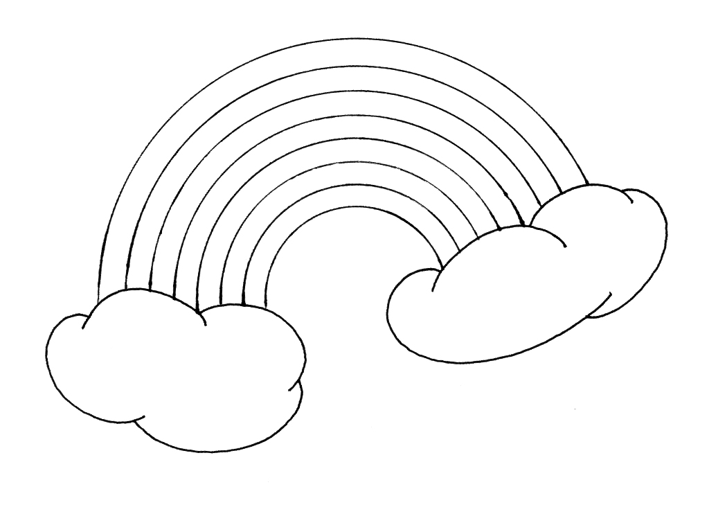 Free printable Rainbow coloring page #155280 from Nature and Seasons collection Free printable Rainbow coloring page #155280 from Nature and Seasons collection