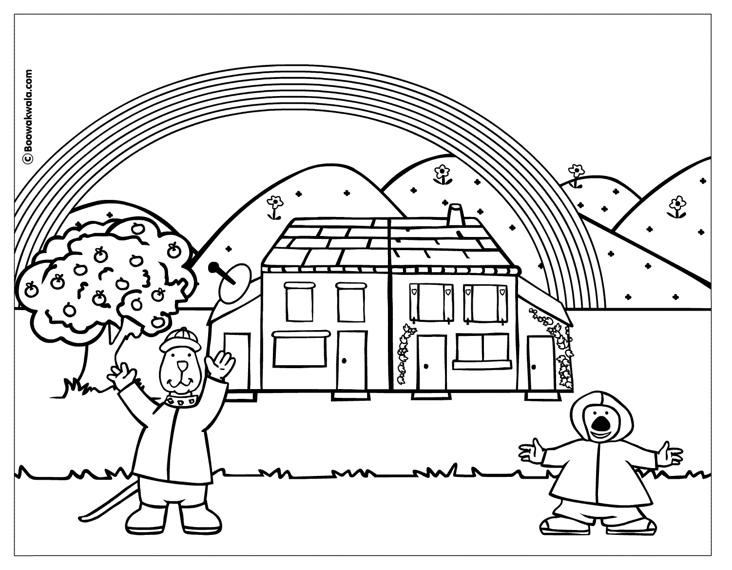 Free printable Rainbow coloring page #155376 from Nature and Seasons collection
