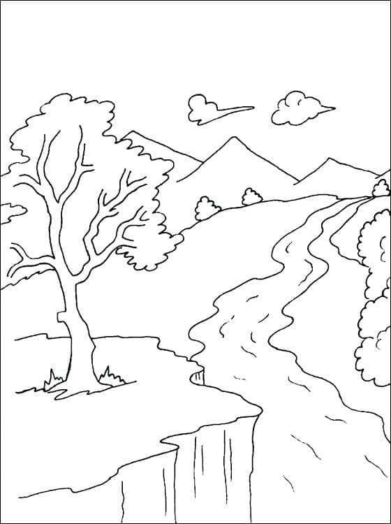 Free printable River coloring page #188041 from Nature and Seasons collection