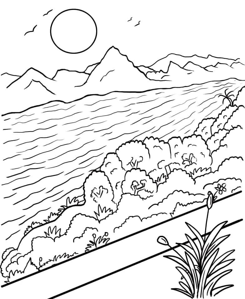 Free printable River coloring page #188043 from Nature and Seasons collection