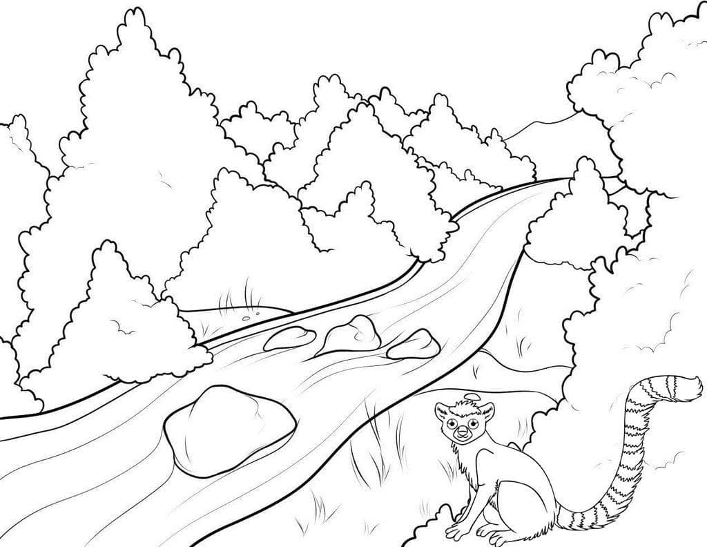 Free printable River coloring page #188057 from Nature and Seasons collection