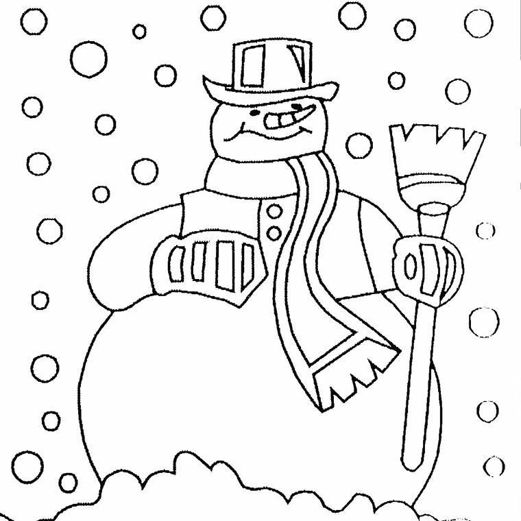 Coloring page: Snow (Nature and Seasons) #158502 - Free Printable Coloring Pages