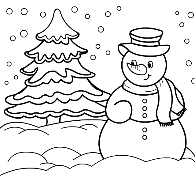Coloring page: Snow (Nature and Seasons) #158740 - Free Printable Coloring Pages
