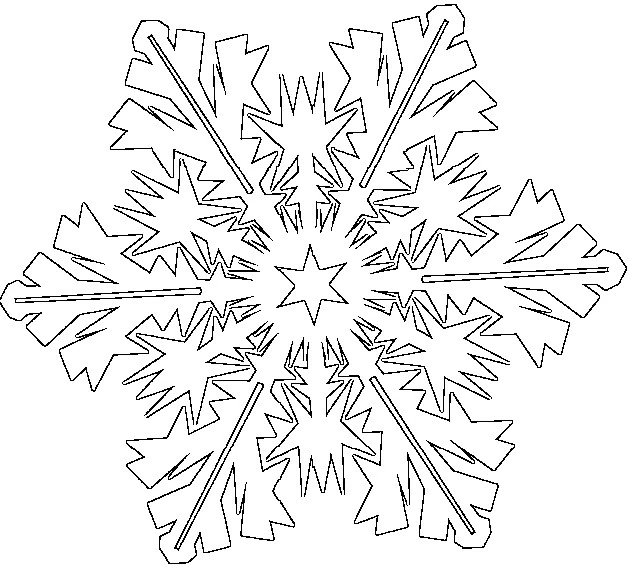 Free printable Snowflake coloring page #160458 from Nature and Seasons collection