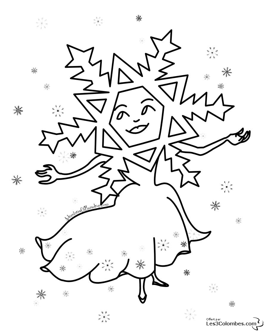 Free printable Snowflake coloring page #160470 from Nature and Seasons collection