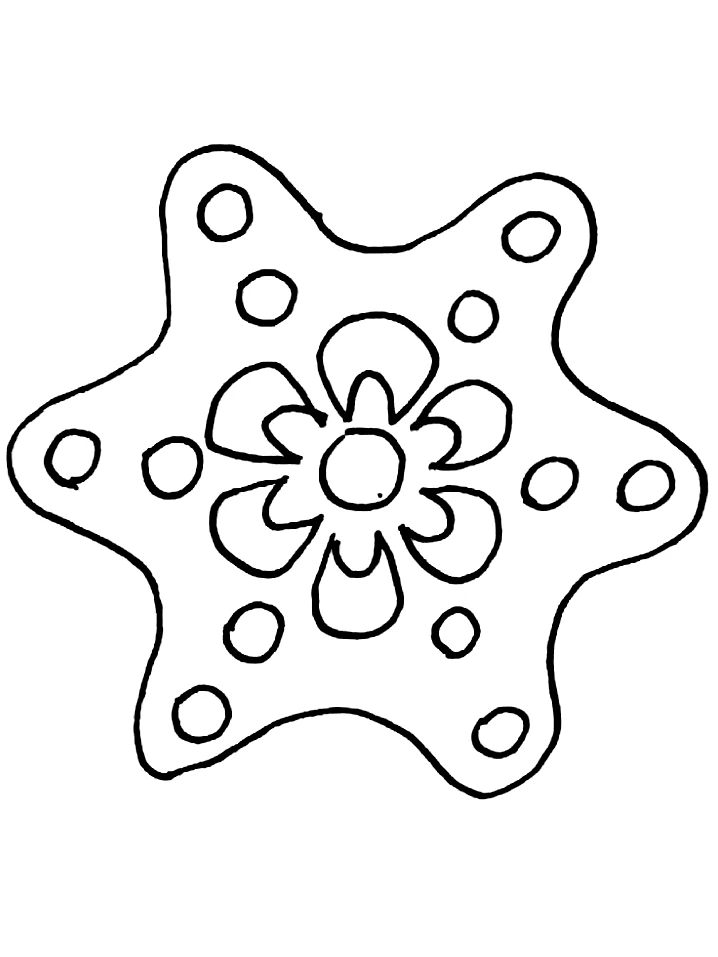 Free printable Snowflake coloring page #160506 from Nature and Seasons collection
