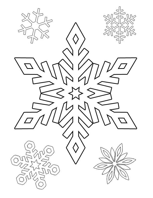 Free printable Snowflake coloring page #160572 from Nature and Seasons collection