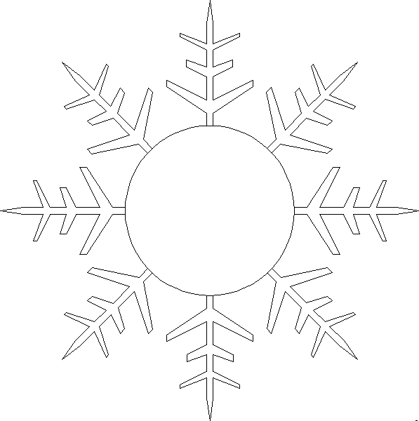 Free printable Snowflake coloring page #160672 from Nature and Seasons collection