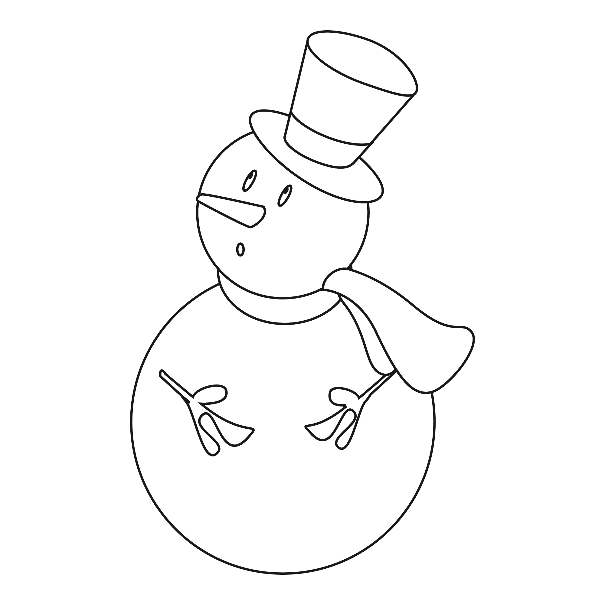 Coloring page: Snowman (Nature and Seasons) #89158 - Free Printable Coloring Pages