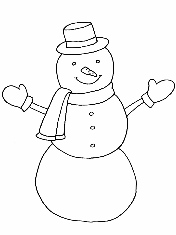 Free printable Snowman coloring page #89182 from Nature and Seasons collection