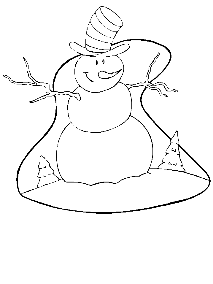 Free printable Snowman coloring page #89304 from Nature and Seasons collection