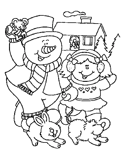 Free printable Snowman coloring page #89368 from Nature and Seasons collection