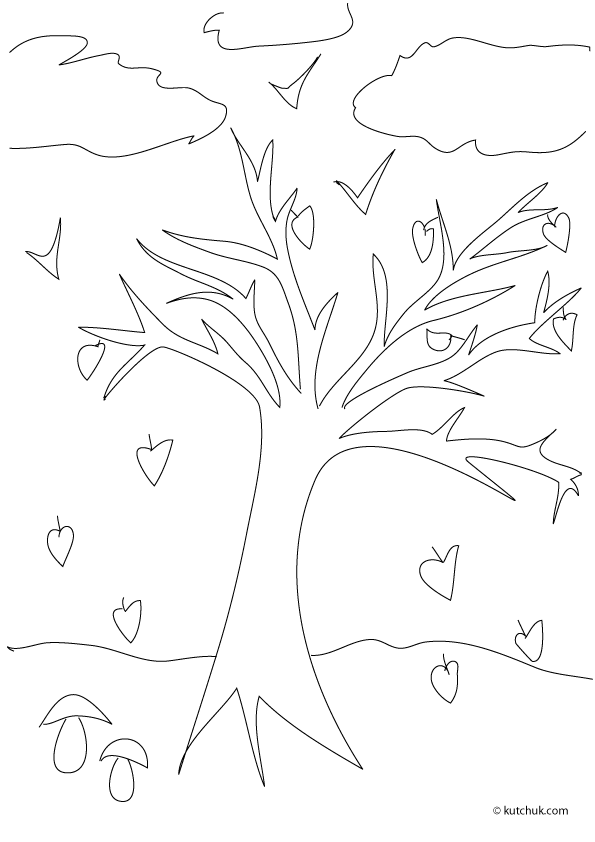 Free printable Tree coloring page #154762 from Nature and Seasons collection