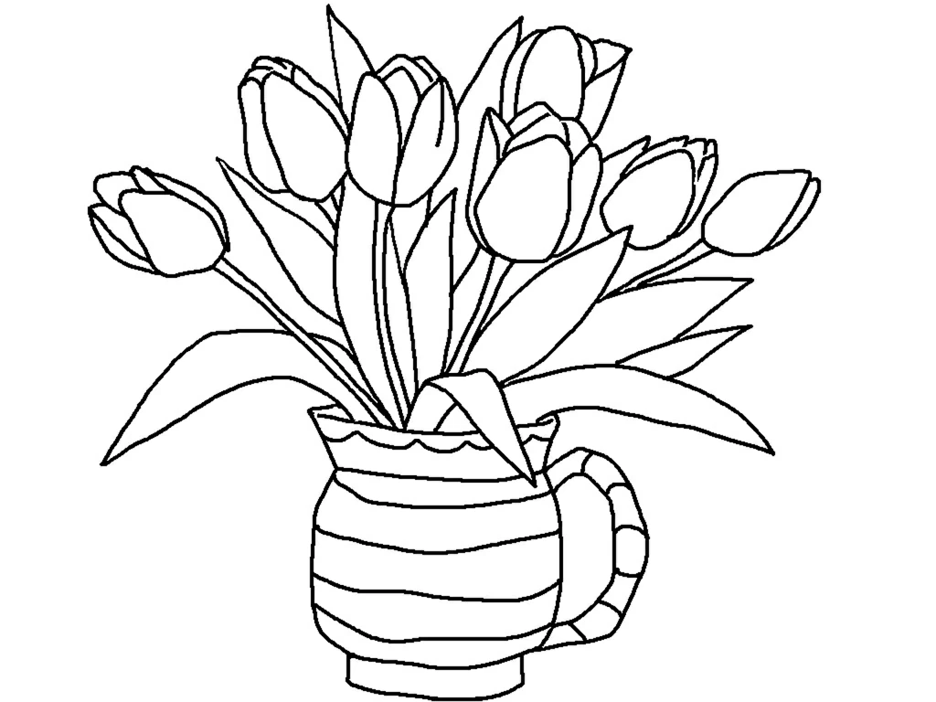 Coloring page: Tulip (Nature and Seasons) #161619 - Free Printable Coloring Pages