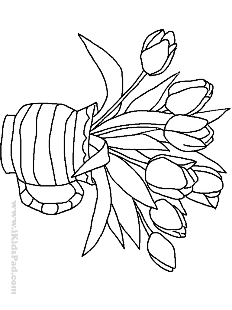 Free printable Tulip coloring page #161774 from Nature and Seasons collection