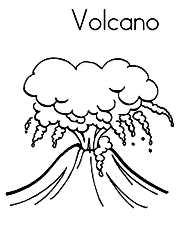 Free printable Volcano coloring page #166572 from Nature and Seasons collection