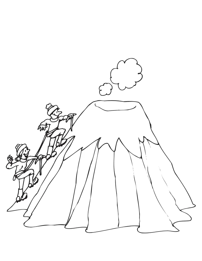 Free printable Volcano coloring page #166580 from Nature and Seasons collection Free printable Volcano coloring page #166580 from Nature and Seasons collection