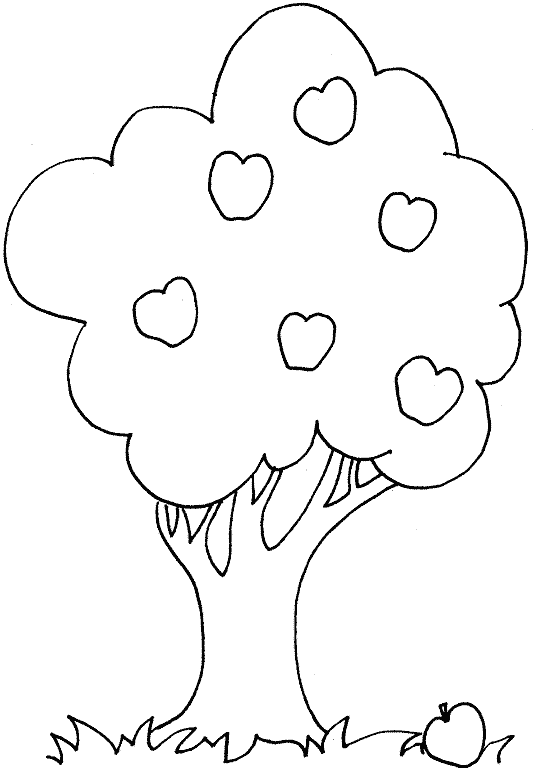Coloring page: Apple tree (Nature) #163561 - Free Printable Coloring Pages