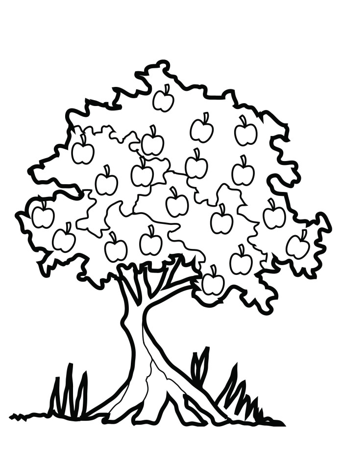 Coloring page: Apple tree (Nature) #163740 - Free Printable Coloring Pages