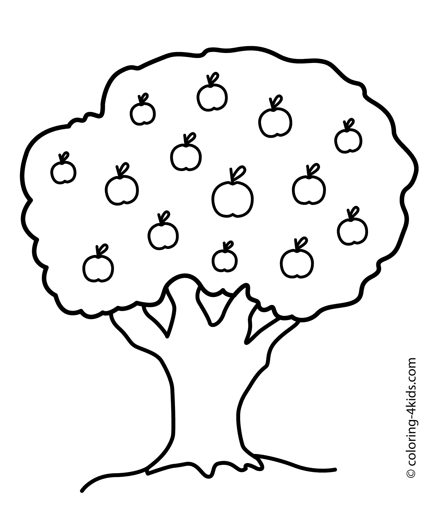 Drawings Apple tree (Nature) Printable coloring pages