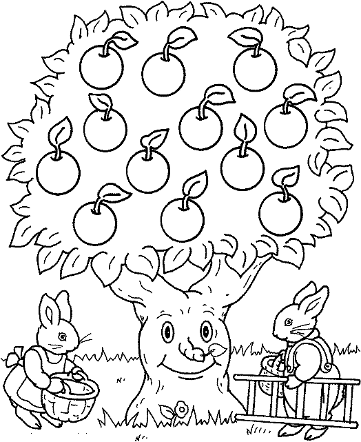 Coloring page: Apple tree (Nature) #163763 - Free Printable Coloring Pages