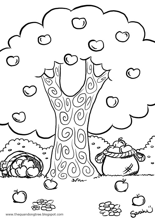 Coloring page: Apple tree (Nature) #163809 - Free Printable Coloring Pages