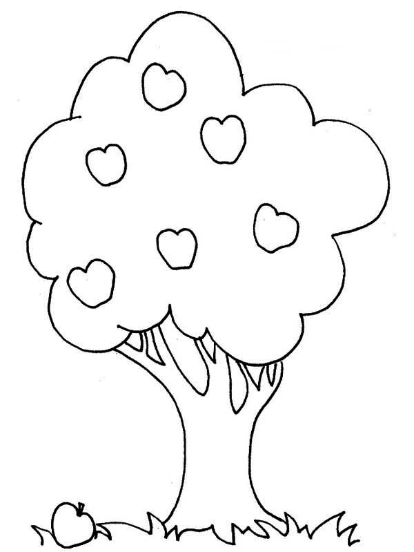 Coloring page: Apple tree (Nature) #163811 - Free Printable Coloring Pages