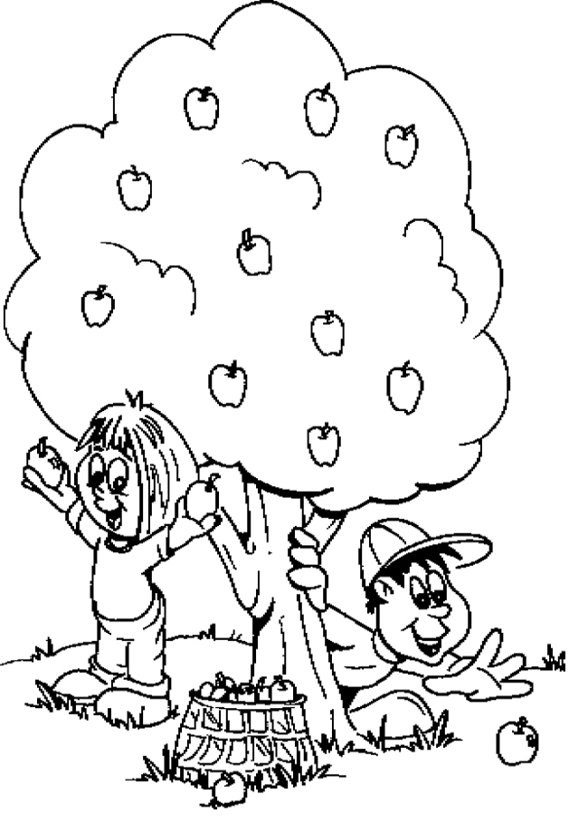 Coloring page: Apple tree (Nature) #163856 - Free Printable Coloring Pages