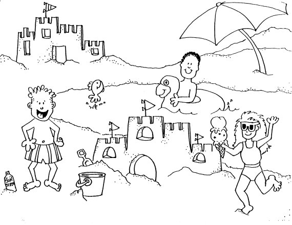 Coloring page: Beach (Nature) #158966 - Free Printable Coloring Pages