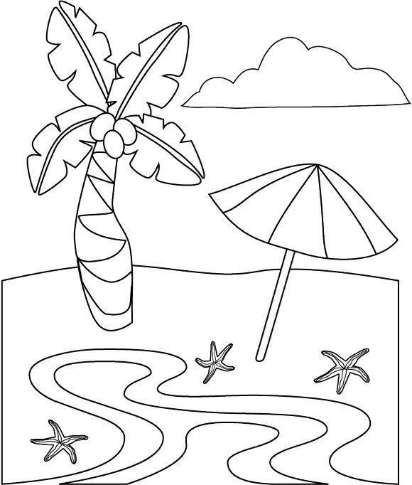 Coloring page: Beach (Nature) #158968 - Free Printable Coloring Pages