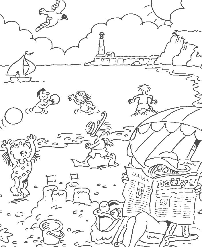 Coloring page: Beach (Nature) #158972 - Free Printable Coloring Pages