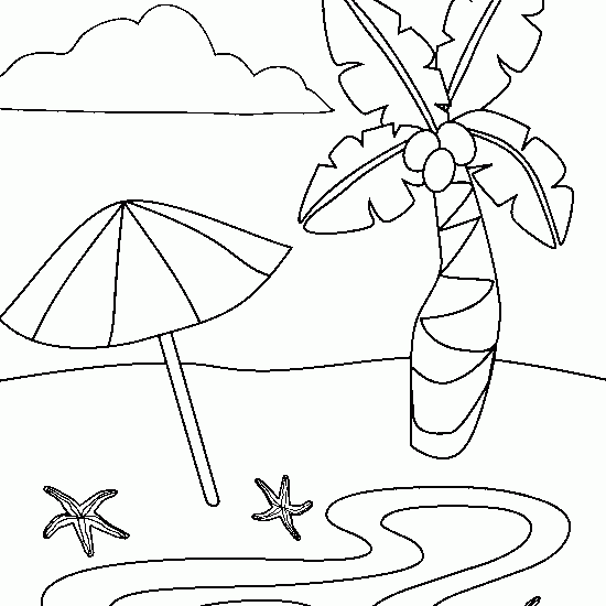 Coloring page: Beach (Nature) #158989 - Free Printable Coloring Pages