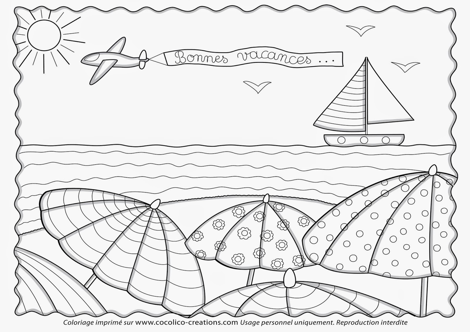 Coloring page: Beach (Nature) #158992 - Free Printable Coloring Pages