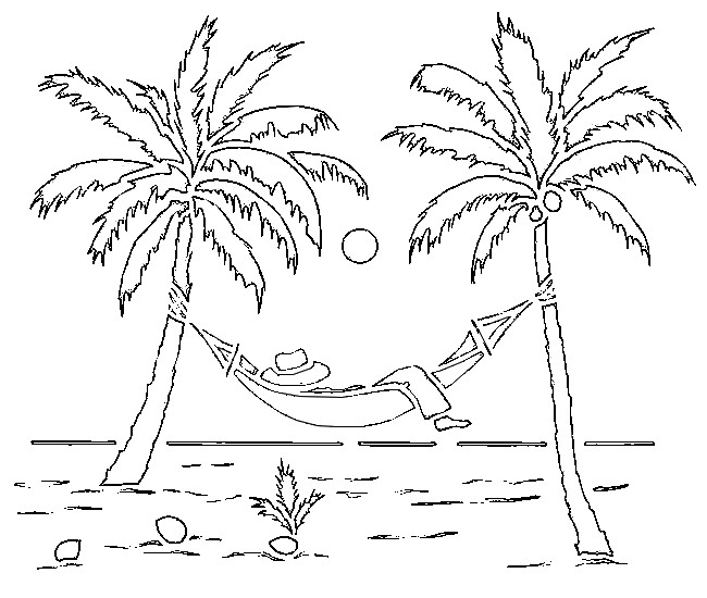 Coloring page: Beach (Nature) #158998 - Free Printable Coloring Pages