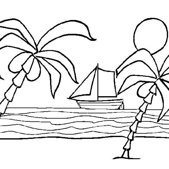 Coloring page: Beach (Nature) #159026 - Free Printable Coloring Pages