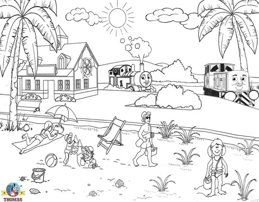 Coloring page: Beach (Nature) #159035 - Free Printable Coloring Pages