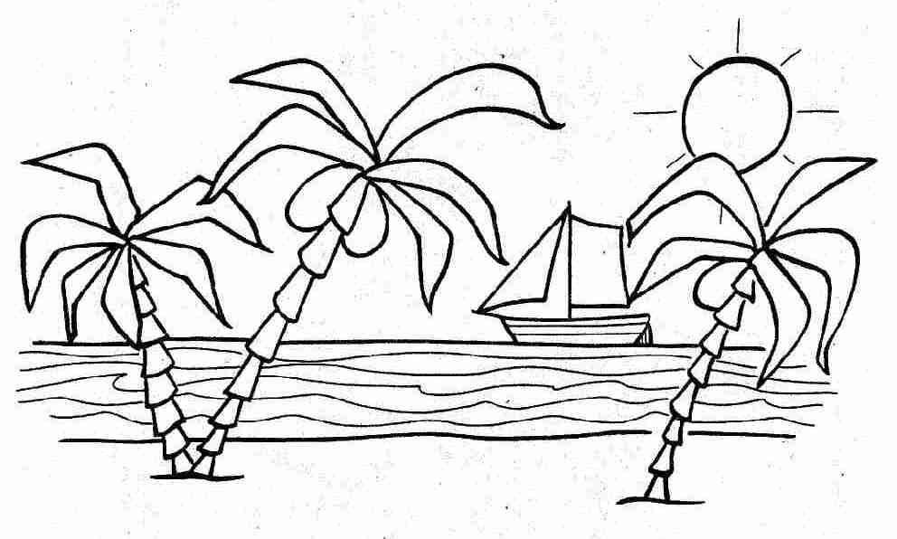 Coloring page: Beach (Nature) #159036 - Free Printable Coloring Pages