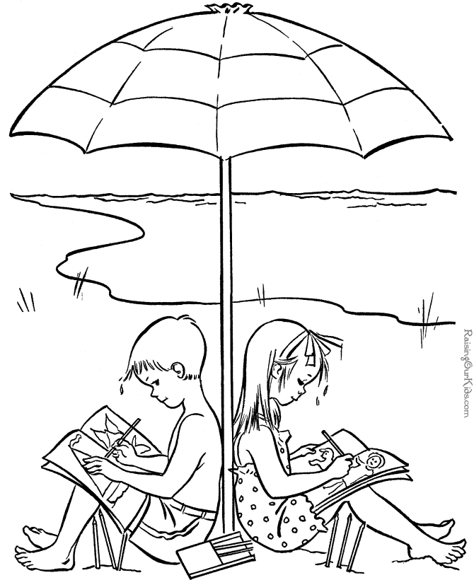 Coloring page: Beach (Nature) #159051 - Free Printable Coloring Pages