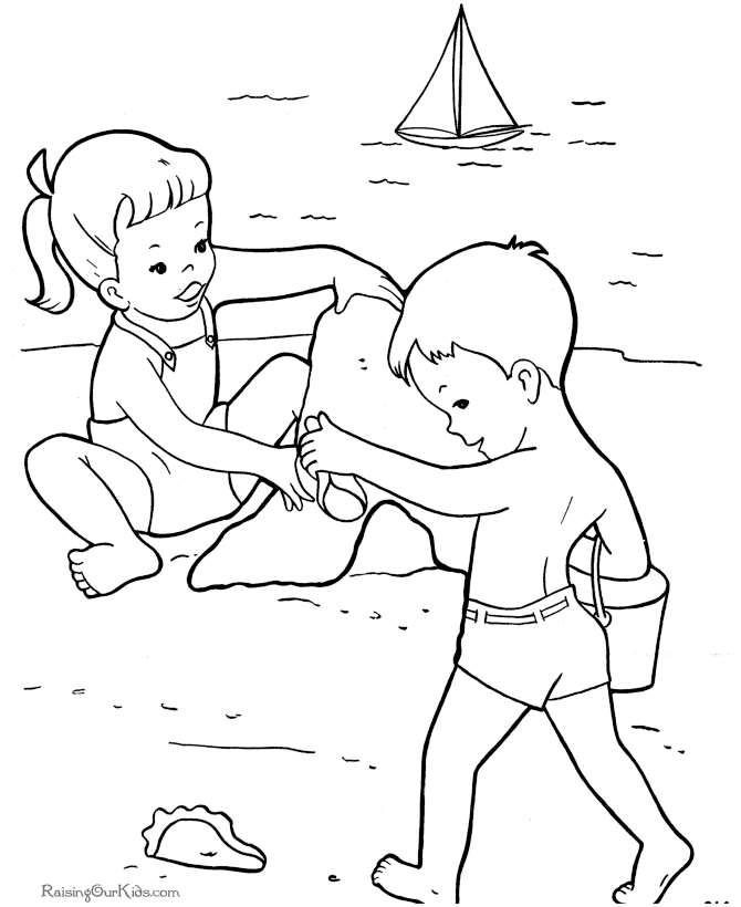 Coloring page: Beach (Nature) #159066 - Free Printable Coloring Pages
