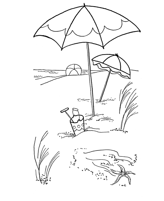 Coloring page: Beach (Nature) #159109 - Free Printable Coloring Pages