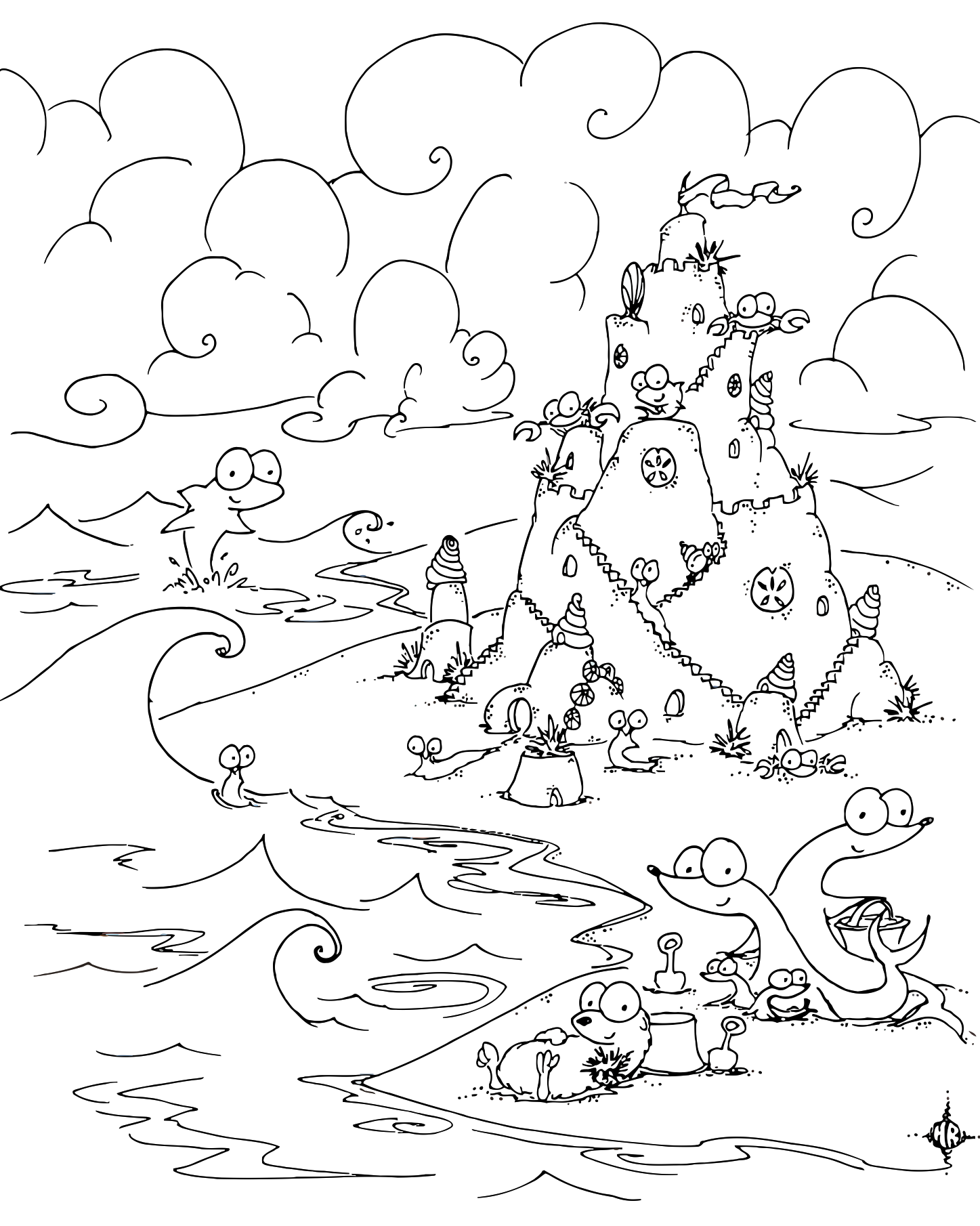 Coloring page: Beach (Nature) #159130 - Free Printable Coloring Pages