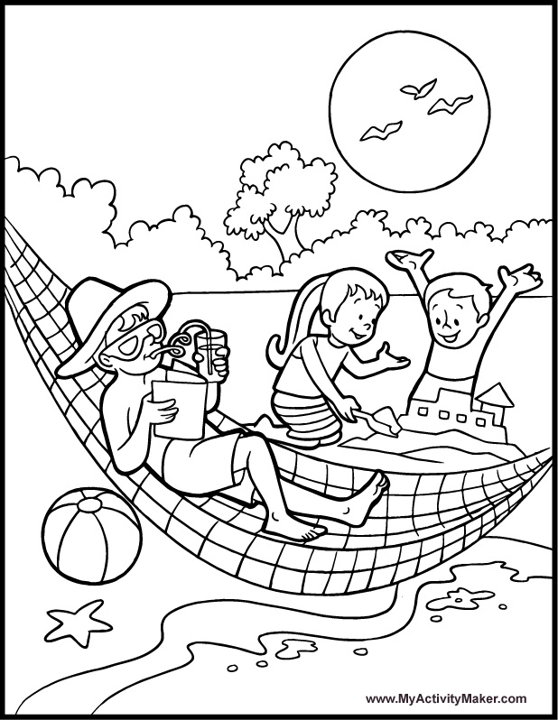 Coloring page: Beach (Nature) #159143 - Free Printable Coloring Pages
