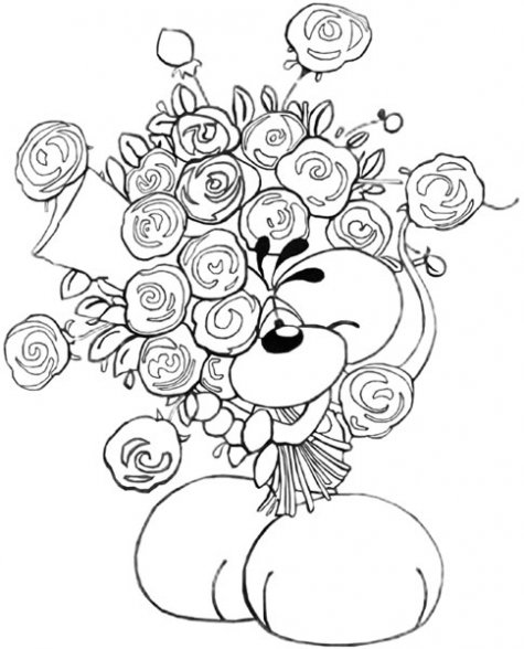 Coloring page: Bouquet of flowers (Nature) #160792 - Free Printable Coloring Pages