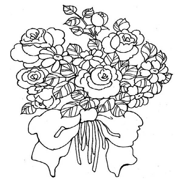 Coloring page: Bouquet of flowers (Nature) #160800 - Free Printable Coloring Pages
