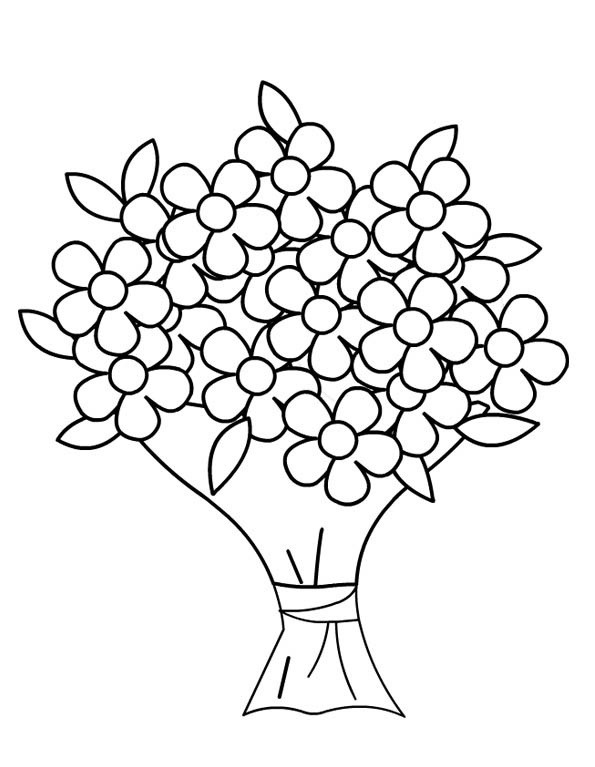 Coloring page: Bouquet of flowers (Nature) #160836 - Free Printable Coloring Pages