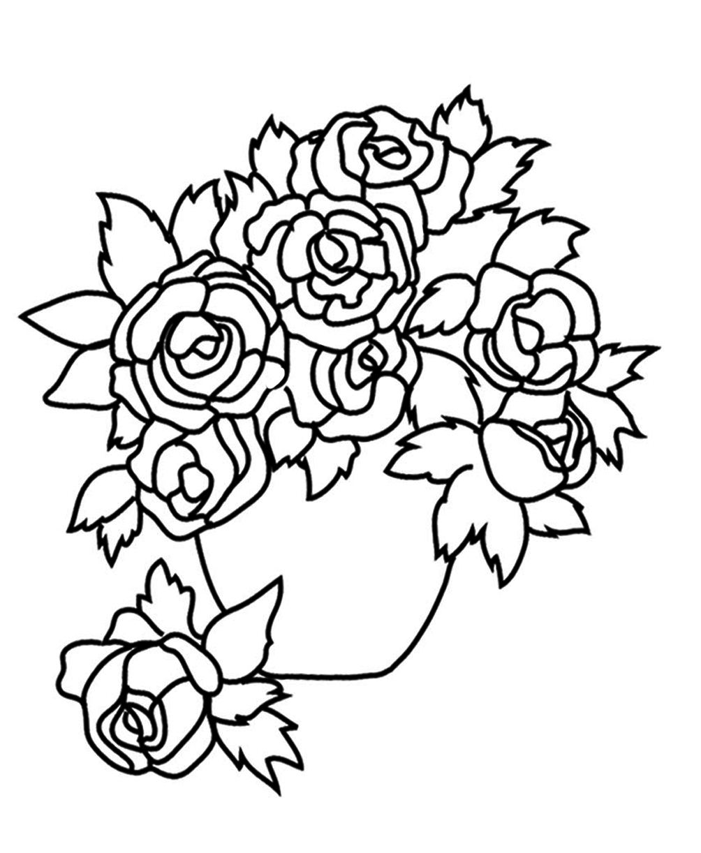 Coloring page: Bouquet of flowers (Nature) #160859 - Free Printable Coloring Pages
