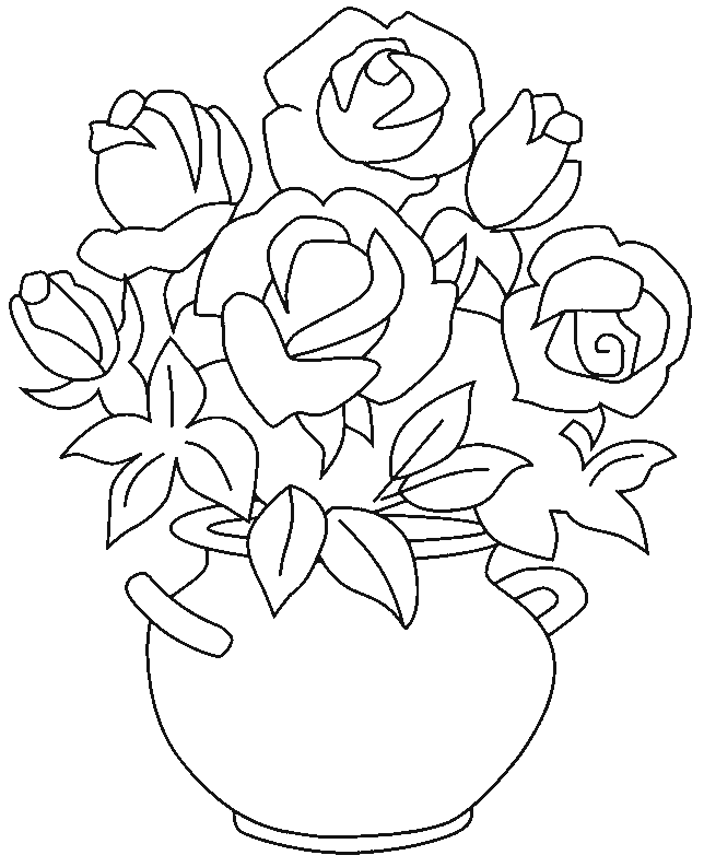 Coloring page: Bouquet of flowers (Nature) #160877 - Free Printable Coloring Pages
