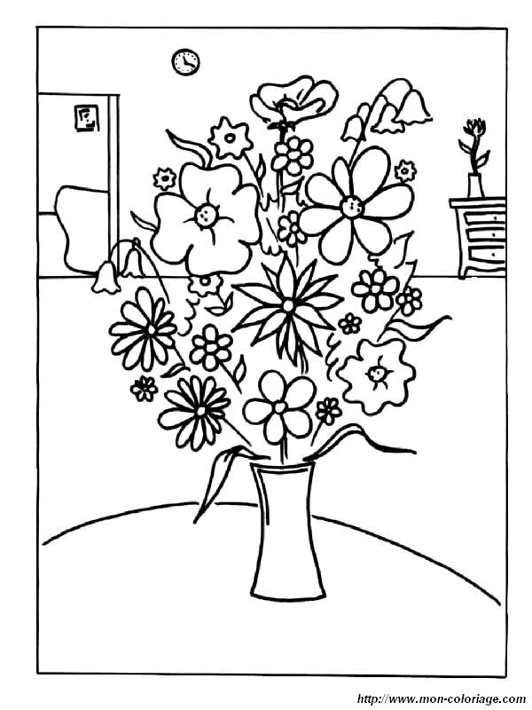 Coloring page: Bouquet of flowers (Nature) #160892 - Free Printable Coloring Pages