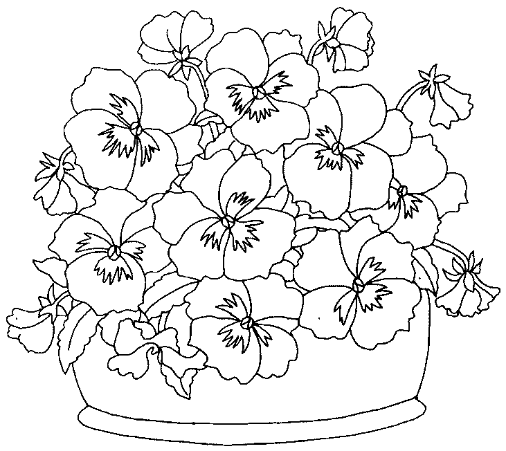 Coloring page: Bouquet of flowers (Nature) #160924 - Free Printable Coloring Pages
