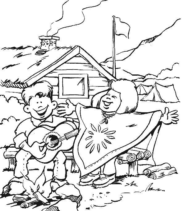 Coloring page Campfire #156777 (Nature) – Printable Coloring Pages